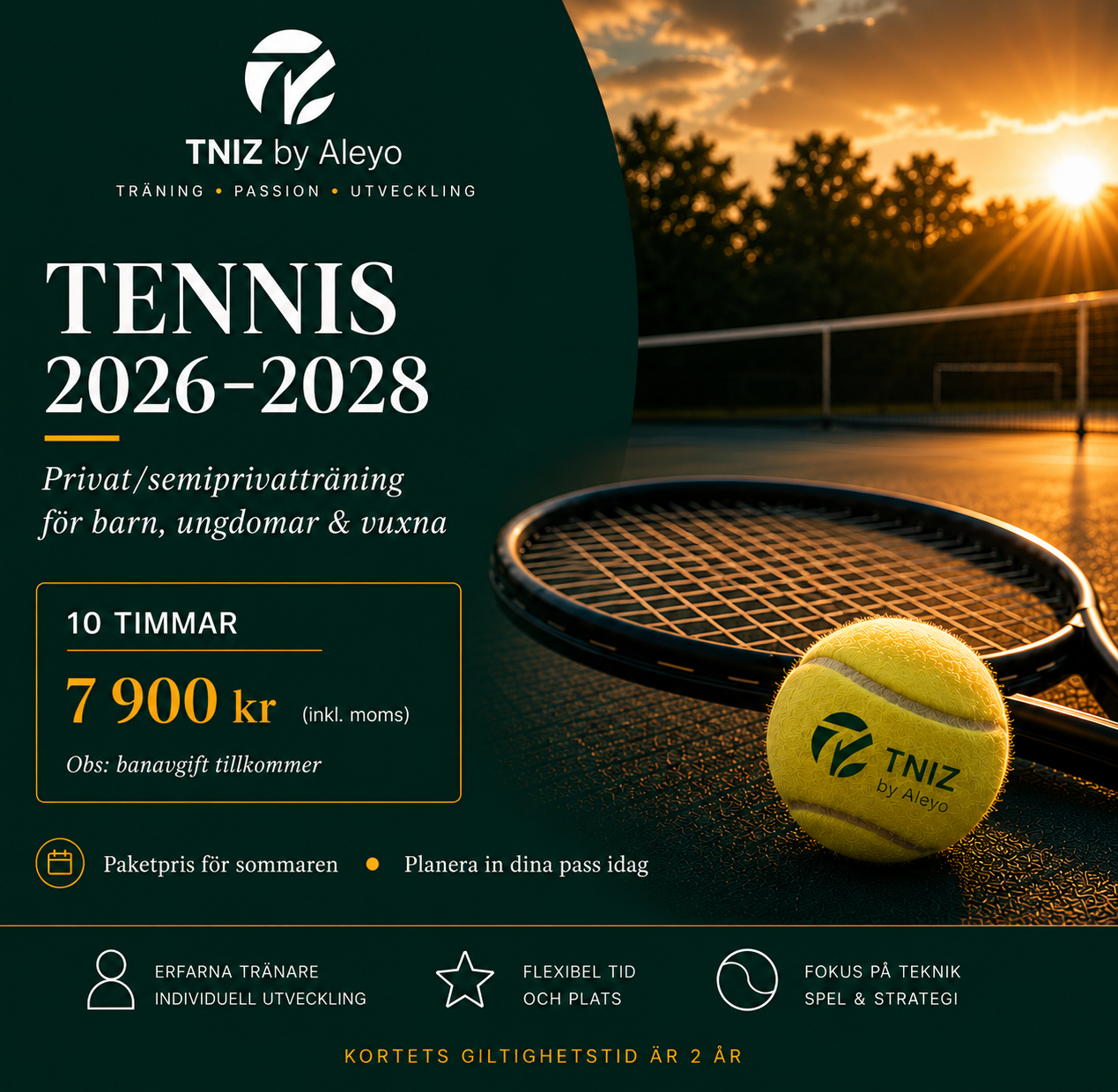 Tennis 2026–2028